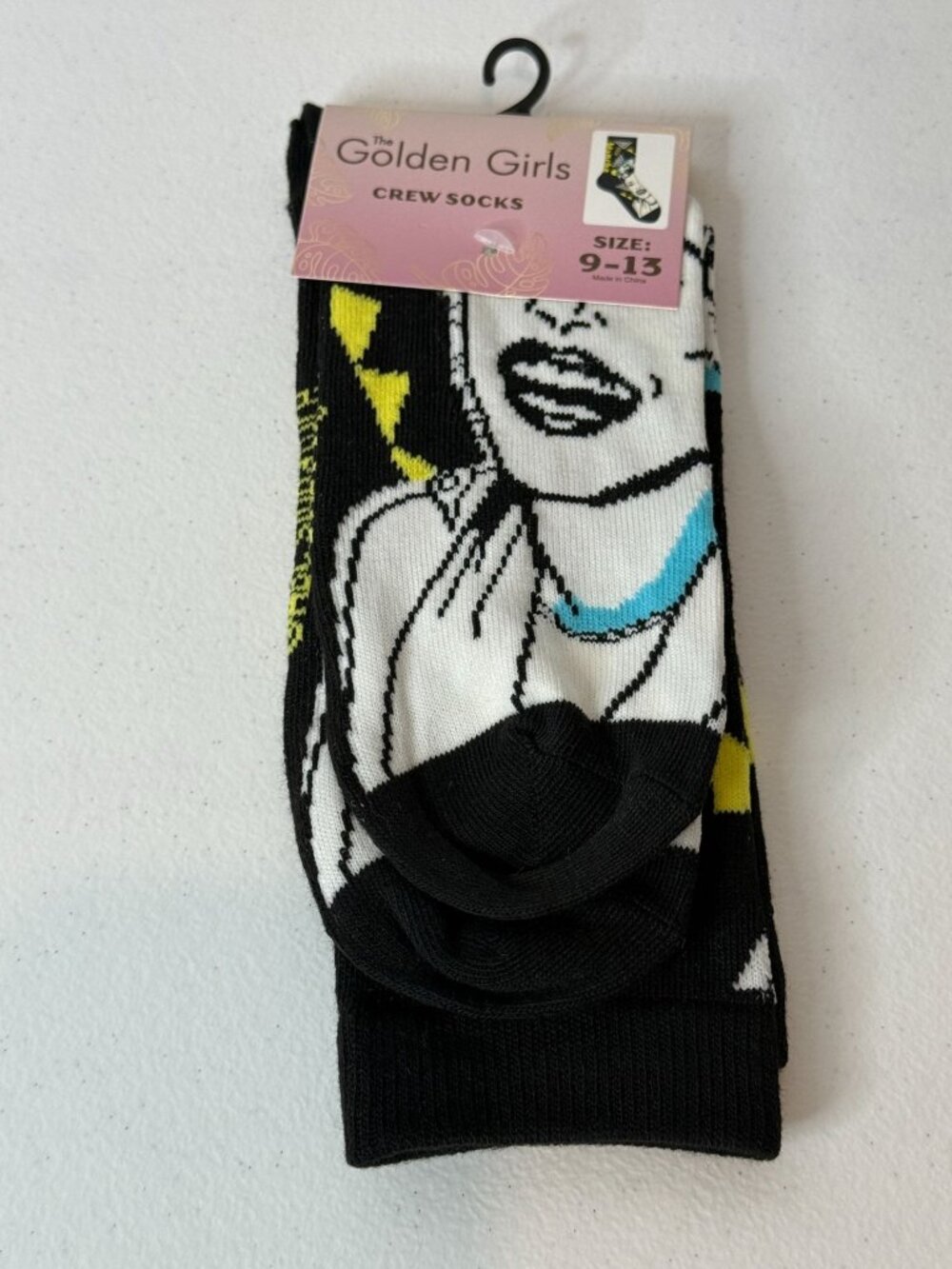 Golden Girls Blanche Devereaux Crew Socks 9-13 Retro TV New